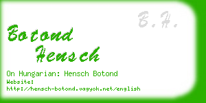 botond hensch business card
